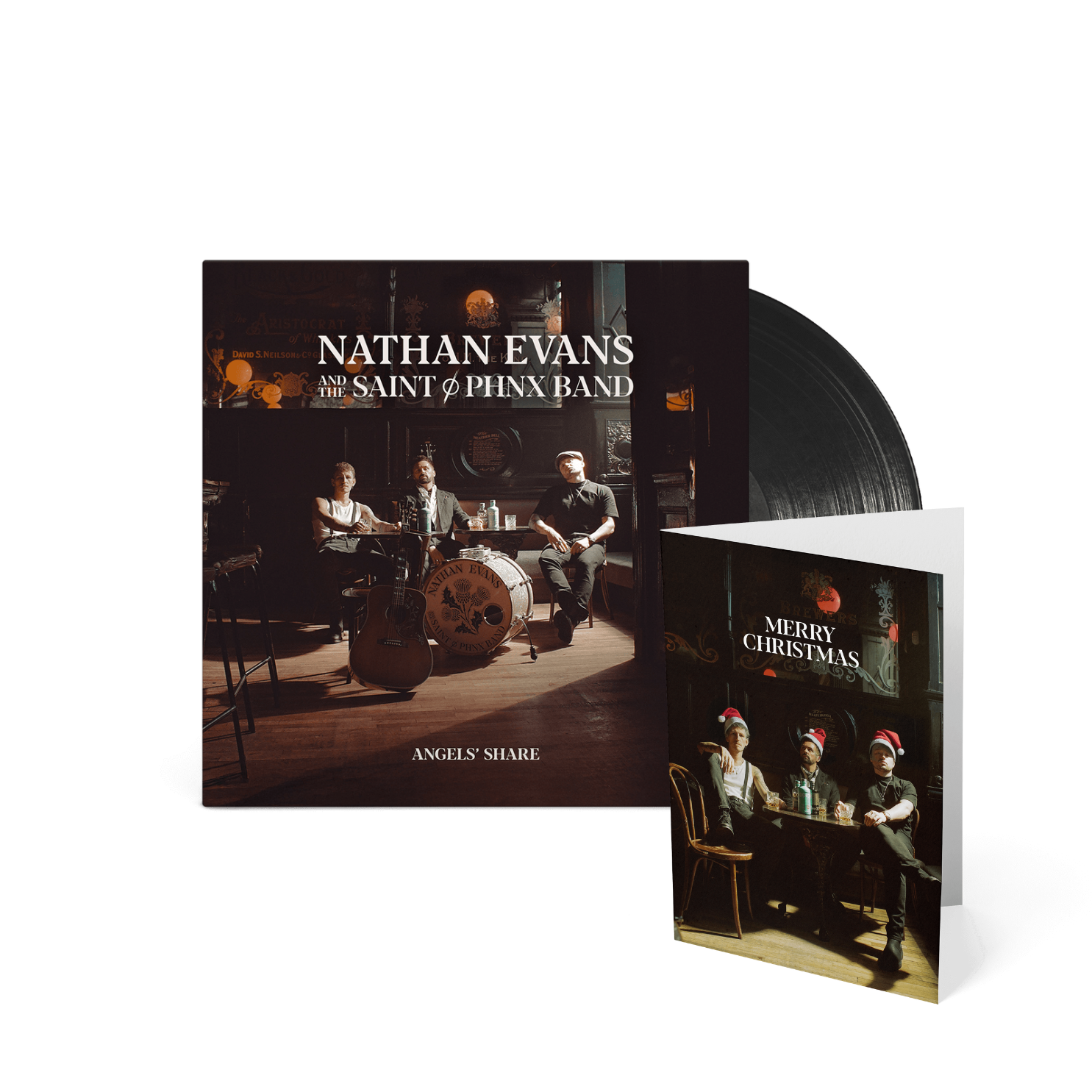 Angels' Share Standard Vinyl + Signed Christmas Card Bundle